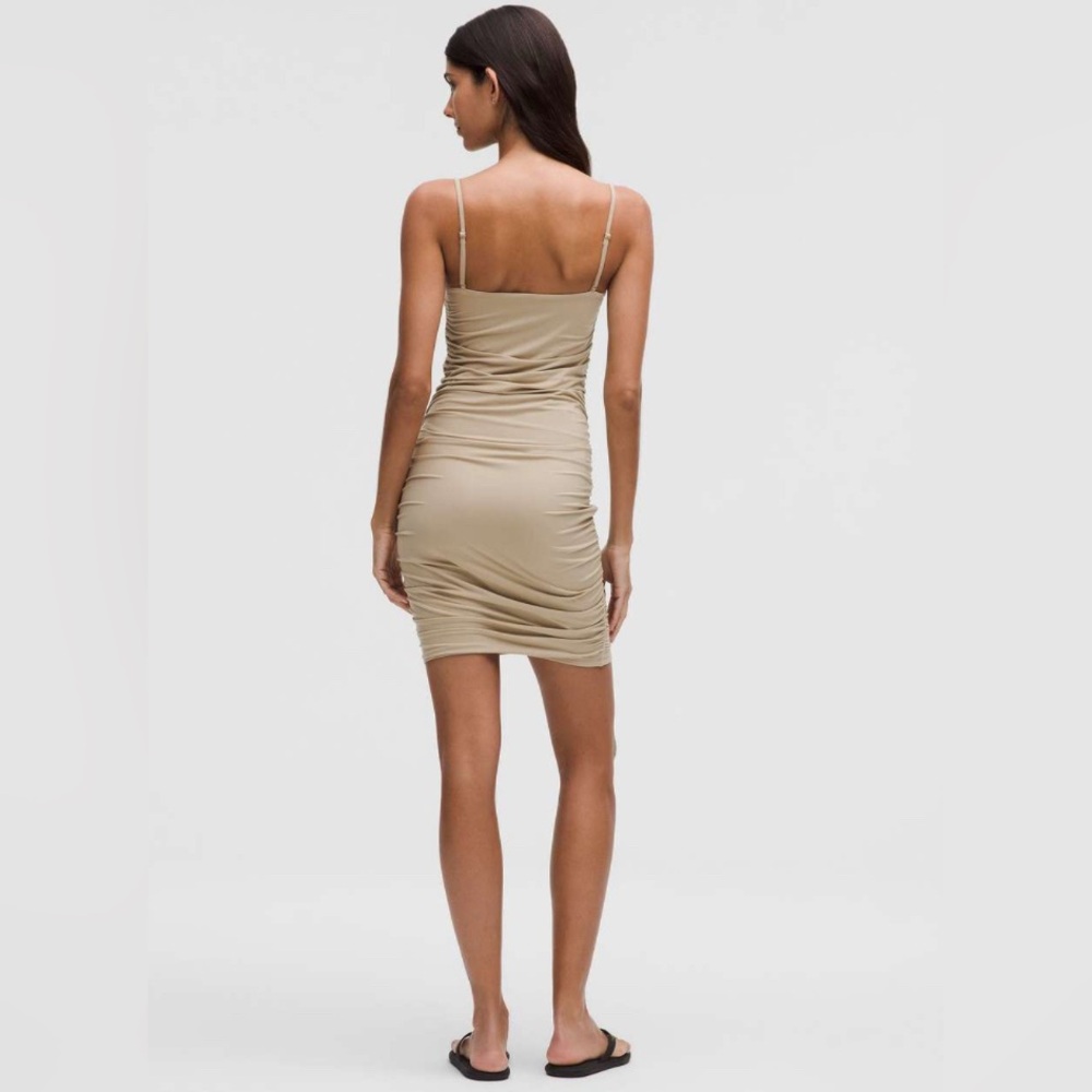 NWOT Lululemon Wundermost Ultra-Soft Nulu Ruched Spaghetti-Strap Dress - Picture 2 of 8